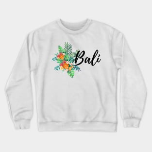 Floral Bali Black Crewneck Sweatshirt